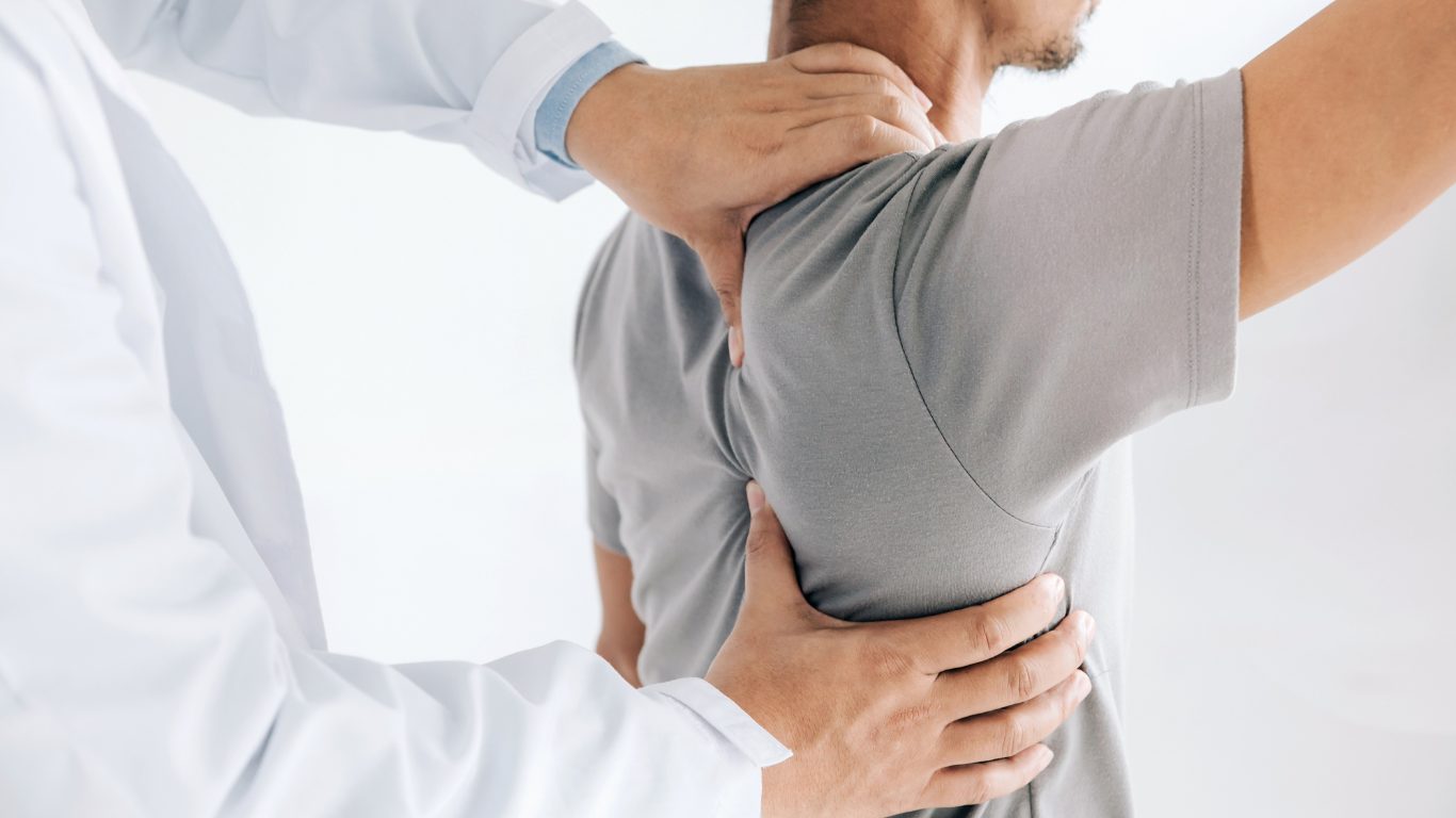 Chiropractic adjustment in clinic