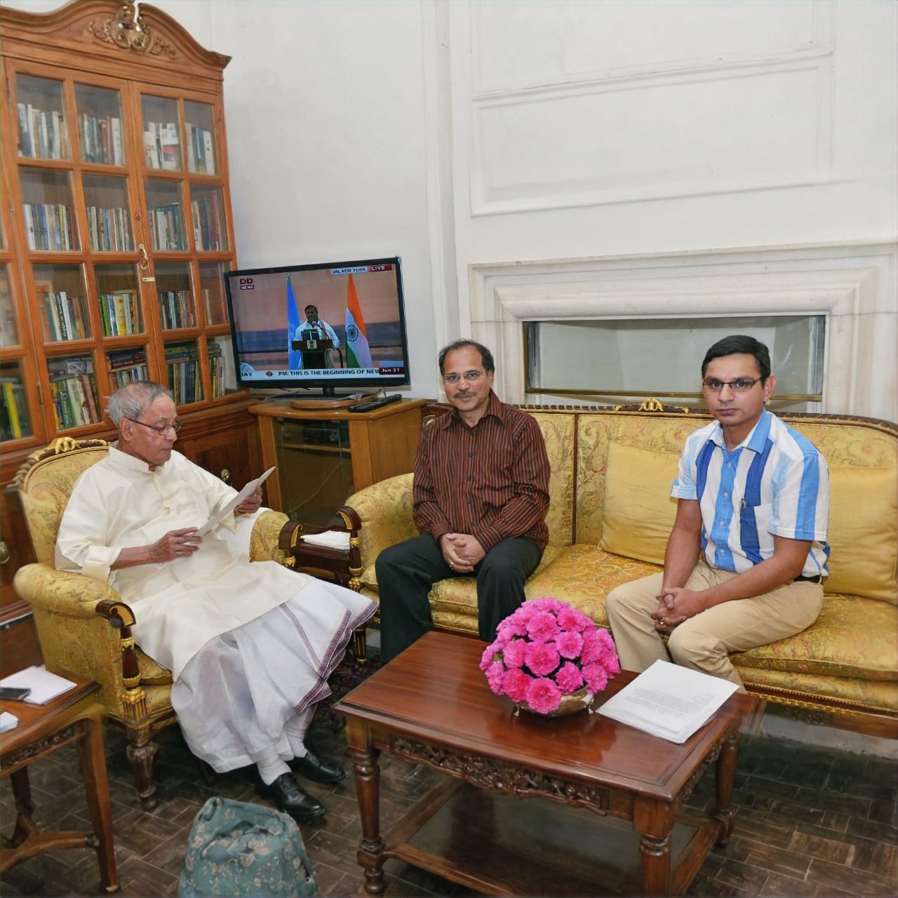 Dr Purohit with Shri Pranab Mukherjee, Former President of India